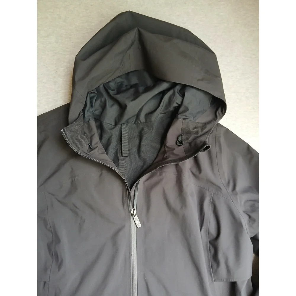 Lululemon Jacket 10 Rain Rebel Hooded Parka Waterproof Outdoor Full Zip Black